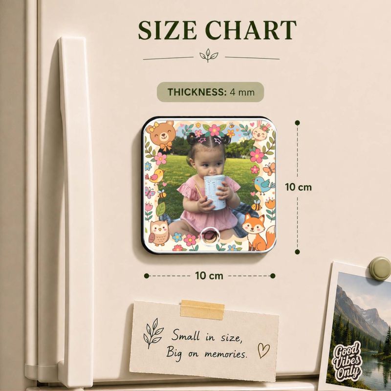 Personalized Musical Fridge Magnet with Photo & Song Custom Music Player Fridge Magnet Birthday Gift for Daughter, Son, Kids Customized Photo Music Box Unique Memory Keepsake